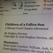 Upcoming Children of the Fallen Sun playtest sessions