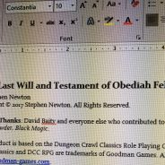 Coming Soon: The Last Will and Testament of Obediah Felkner